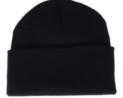 Cap Man Patch Black Beanie - Bearded Man