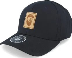 Cap Man Patch Black Flexfit - Bearded Man