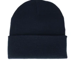 Cap Man Patch Navy Beanie - Bearded Man