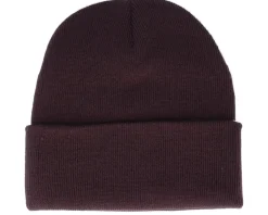 Cap Man Patch Plum Beanie - Bearded Man