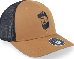 Cap Man Retro 2 Tone Caramel/Black Trucker - Bearded Man