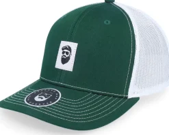 Cap Man Woven 112 Split Dark Green/White Trucker - Bearded Man