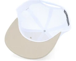 Cap Man Woven 112 Split Khaki/White Trucker - Bearded Man