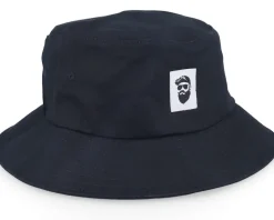 Cap Man Woven Black Bucket - Bearded Man
