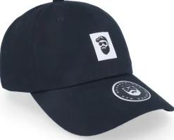 Cap Man Woven Black Dad Cap - Bearded Man