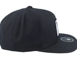Cap Man Woven Patch Black Snapback - Bearded Man