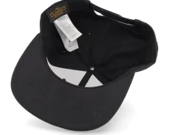 Cap Man Woven Patch Black Snapback - Bearded Man