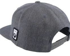 Cap Man Woven Patch Dark Heather Grey Snapback - Bearded Man