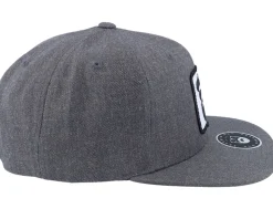 Cap Man Woven Patch Dark Heather Grey Snapback - Bearded Man