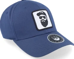 Cap Man Woven Patch Navy Flexfit - Bearded Man