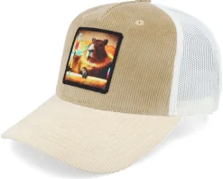 Capybara Chill Cord Caramel/Ivory A-frame Trucker - Iconic