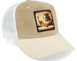 Capybara Chill Cord Caramel/Ivory A-frame Trucker - Iconic