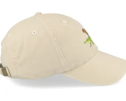 Capybara Crocodile Vintage Denim Sand Dad Cap - Iconic