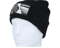 Capybara Sofa Beanie Black Cuff - Iconic