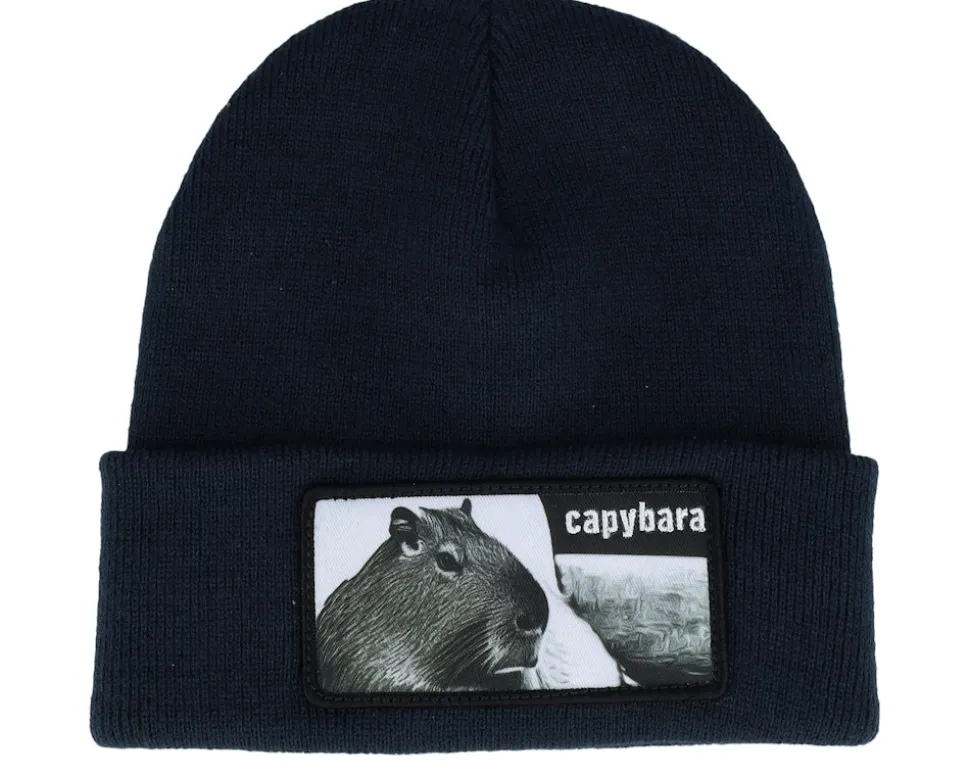 Capybara Sofa Beanie Heather Grey Cuff - Iconic