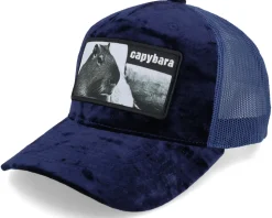 Capybara Sofa Navy Velvet Trucker - Iconic