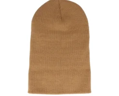 Caramel Long Blank Beanie - Beechfield