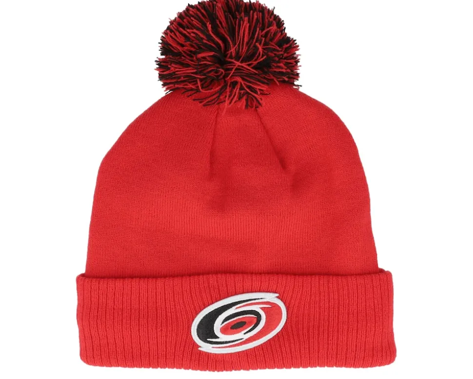 Carolina Hurricanes NHL Cuffed Beanie Red Pom - Adidas