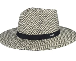 Carolina Packable Black/Natural Straw Hat - Brixton