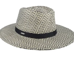 Carolina Packable Black/Natural Straw Hat - Brixton
