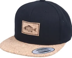 Carp Fish Patch Black/Cork Snapback - Skillfish