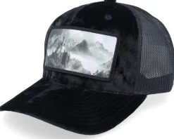 Castle On The Mountains Velvet Black A-Frame Trucker - Calza Pennello