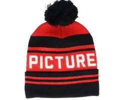 Casu Beanie B Black Red/Black Pom - Picture