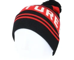 Casu Beanie B Black Red/Black Pom - Picture