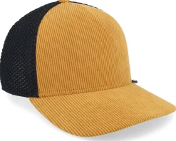 Casual Corduroy Mesh Cognac/Black A-Frame Trucker - Djinns
