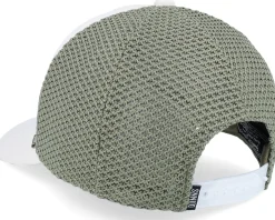 Casual Corduroy Mesh Off White/Olive A-Frame Trucker - Djinns
