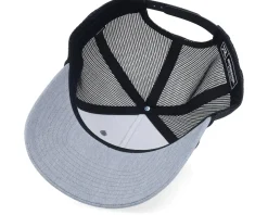 Casual Logo Brown Patch Heather Grey/Black Rope A-Frame Trucker - Bearded Man