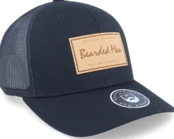 Casual Logo Patch Black Trucker - Bearded Man