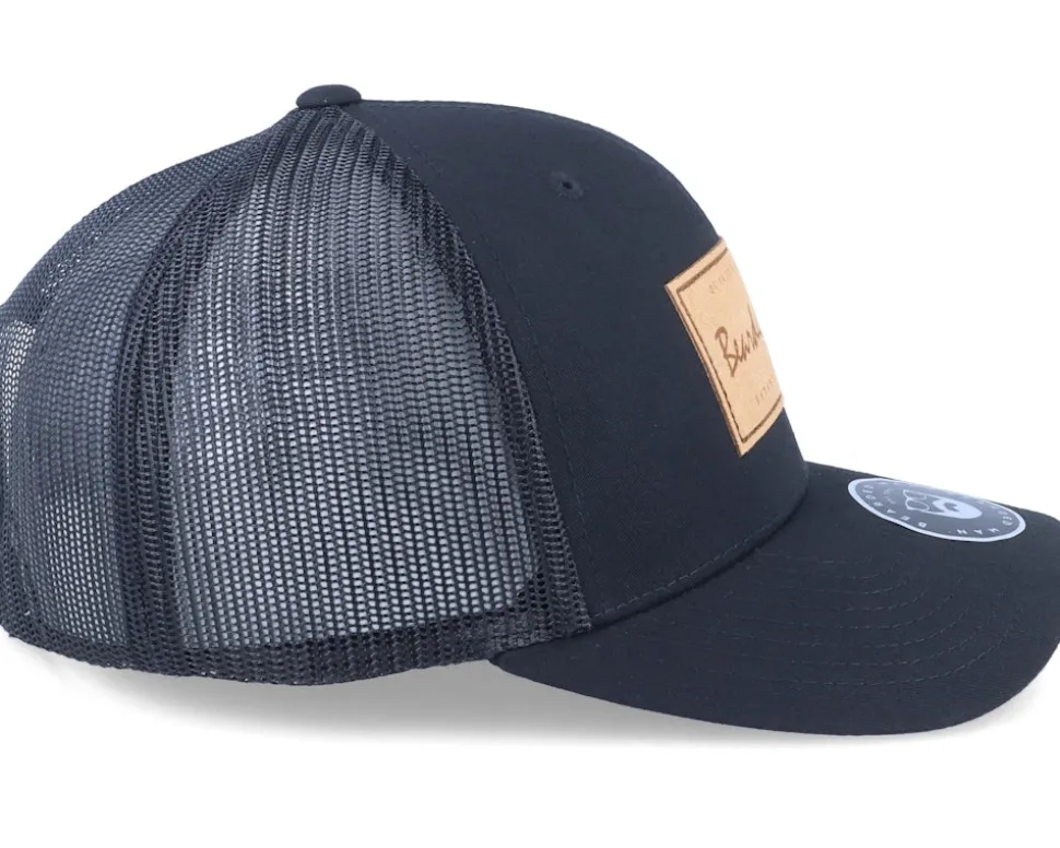 Casual Logo Patch Black Trucker - Bearded Man