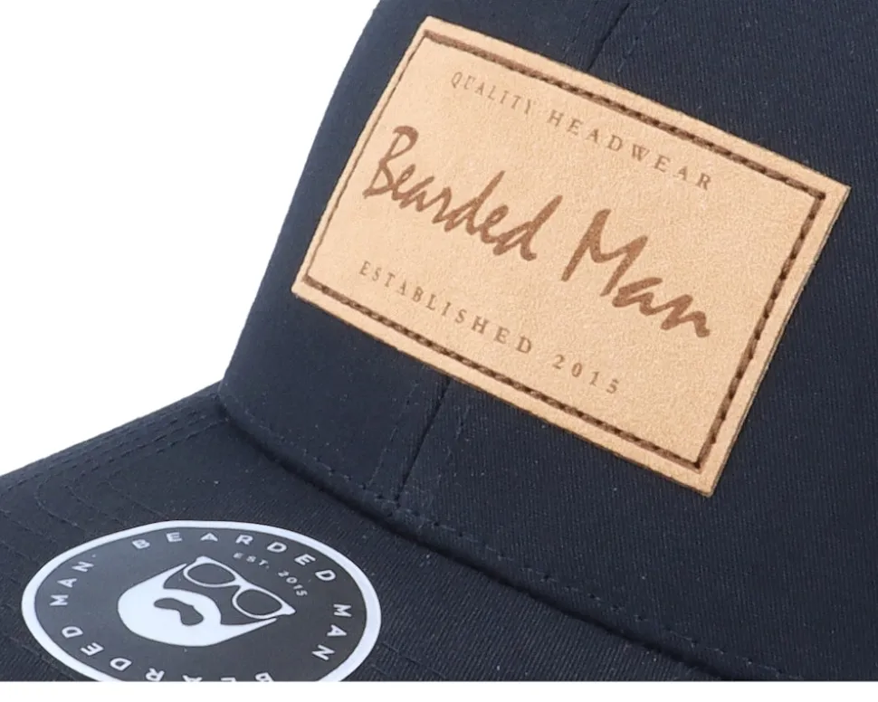 Casual Logo Patch Black Trucker - Bearded Man
