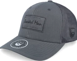 Casual Logo Patch Black Trucker - Bearded Man