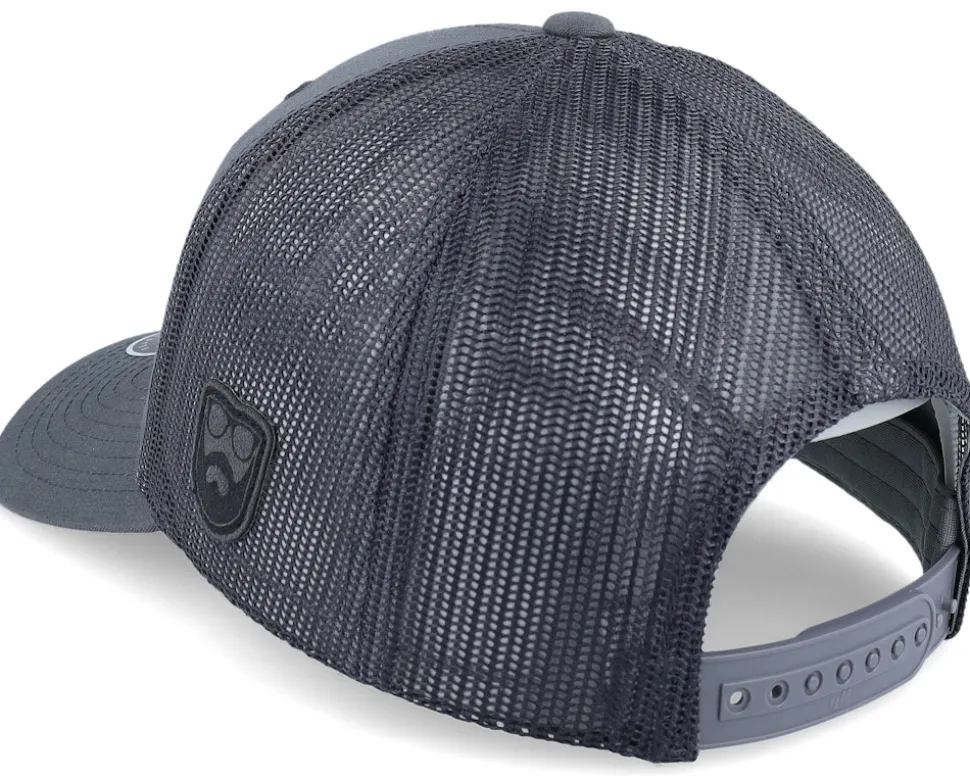 Casual Logo Patch Charcoal Trucker - Bearded Man