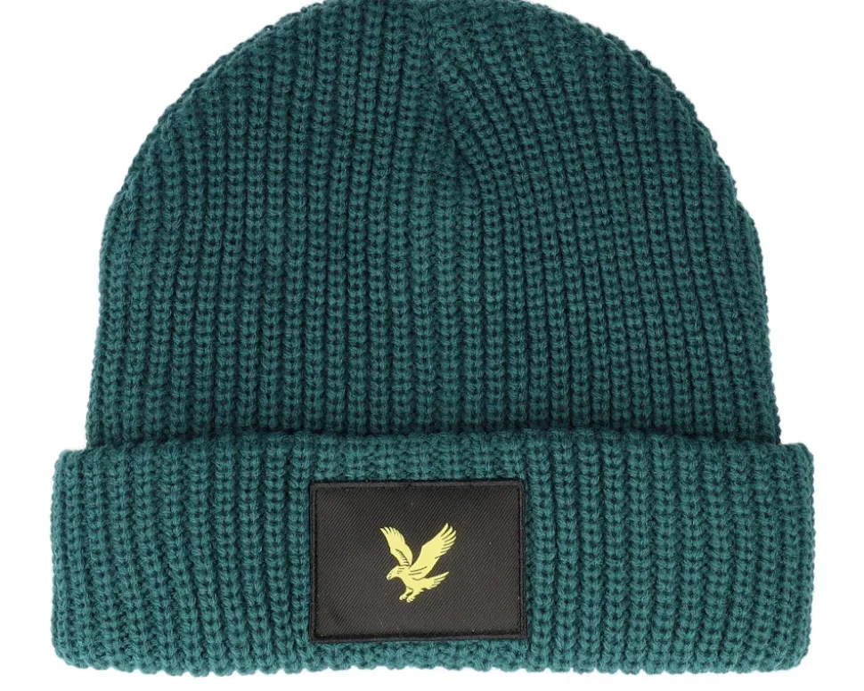 Casuals Fisherman Beanie Malachite Green Cuff - Lyle & Scott