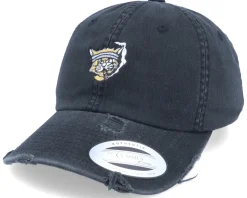 Cat Cigar Ripped Black Dad Cap - Abducted