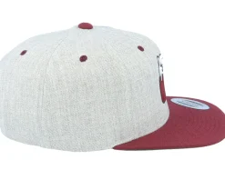 Cat In Mug Heather Grey/Maroon Snapback - Iconic