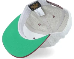 Cat In Mug Heather Grey/Maroon Snapback - Iconic