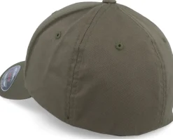 Caution Kangaroos Sign Patch Olive Flexfit - Iconic