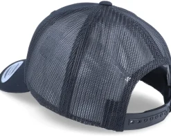 Caution Kangaroos Sign Patch Black Trucker