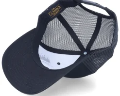 Caution Kangaroos Sign Patch Black Trucker