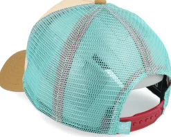 Celebrate Naked Tuqouise/Sand/Brown A-Frame Trucker - Coastal