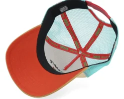 Celebrate Naked Tuqouise/Sand/Brown A-Frame Trucker - Coastal