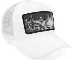Celebrating Racing Victory Velvet White A-Frame Trucker - Calza Pennello