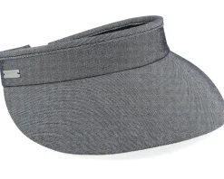 Chambray Fabric Charcoal Visor - Seeberger