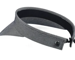 Chambray Fabric Charcoal Visor - Seeberger