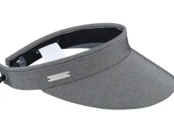 Chambray Fabric Charcoal Visor - Seeberger