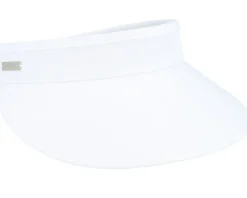 Chambray Fabric Clip-on White Sun Visor - Seeberger